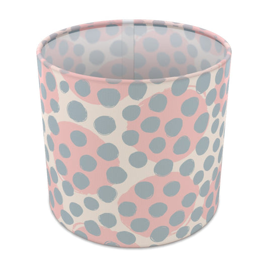 Pink and Blue Polka Dot Pattern lampshade - 20cm Table