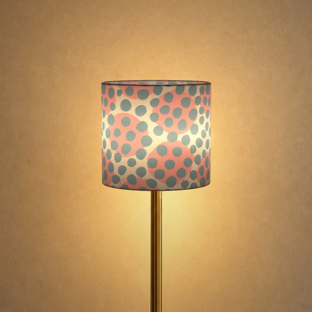Pink and Blue Polka Dot Pattern lampshade