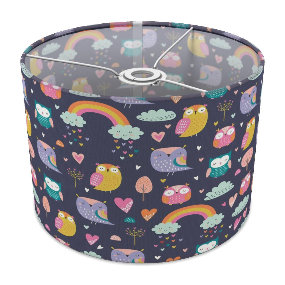 Colorful Owl and Rainbow lampshade - 30cm Ceiling