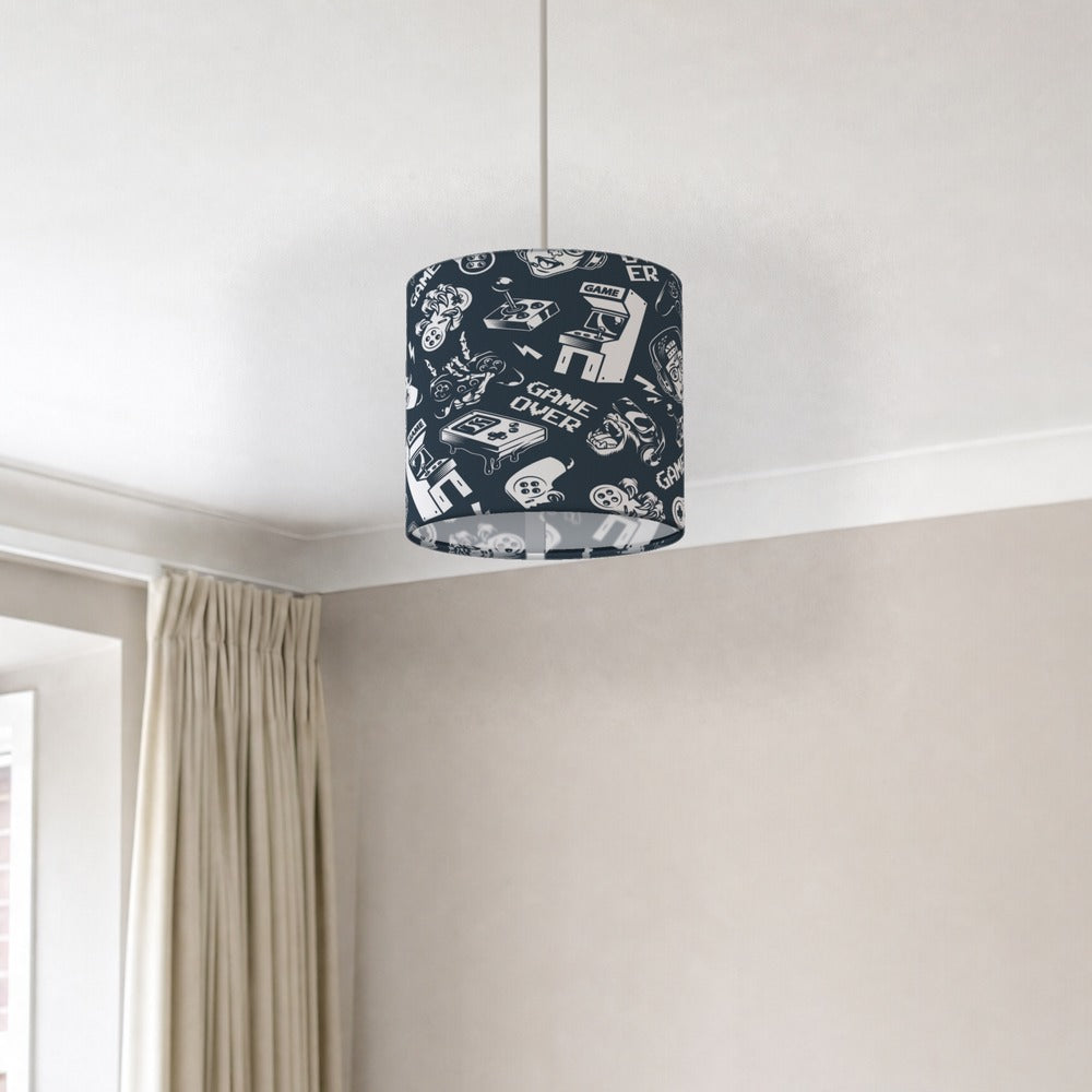 Retro Arcade Gaming Pattern lampshade