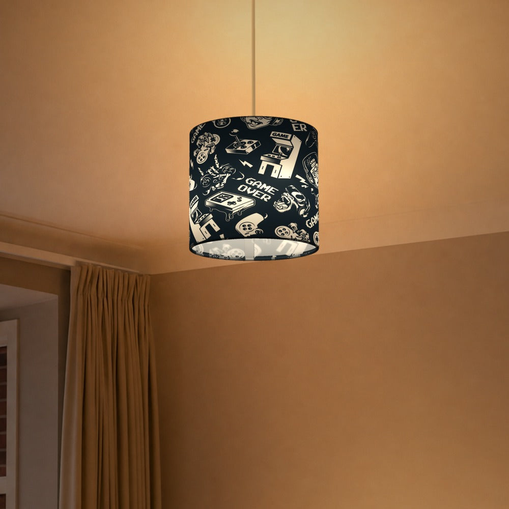 Retro Arcade Gaming Pattern lampshade