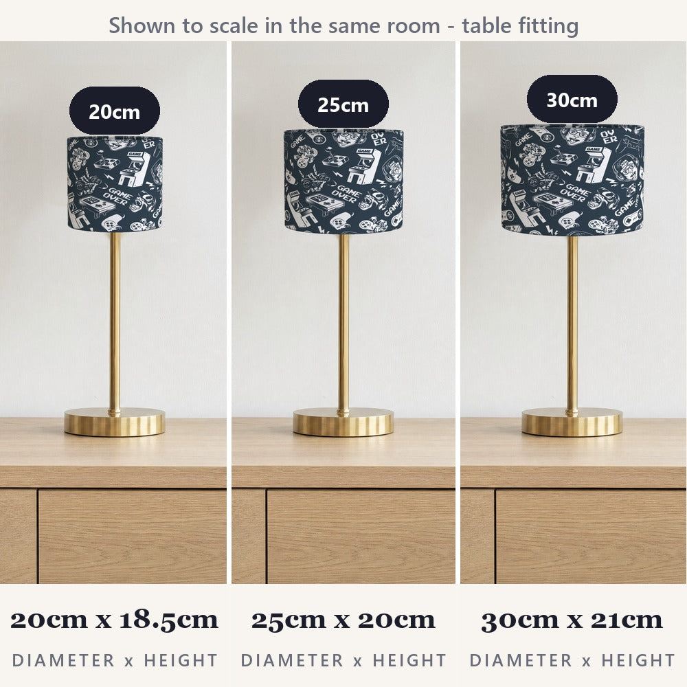 Retro Arcade Gaming Pattern lampshade