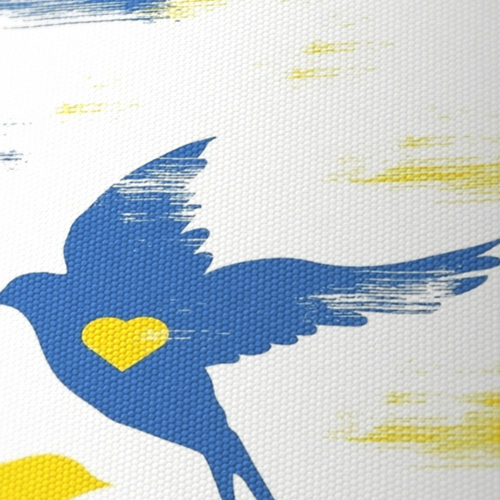 Blue and Yellow Dove Peace Pattern lampshade