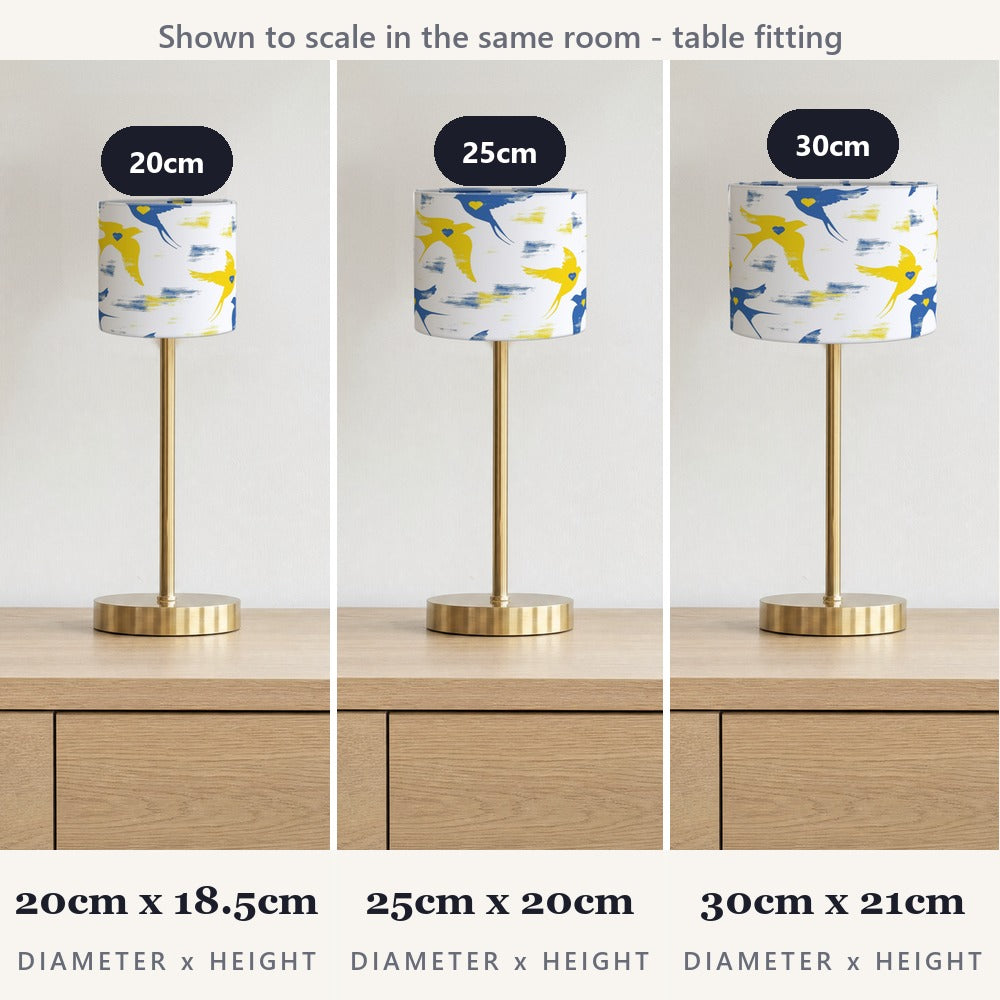 Blue and Yellow Dove Peace Pattern lampshade