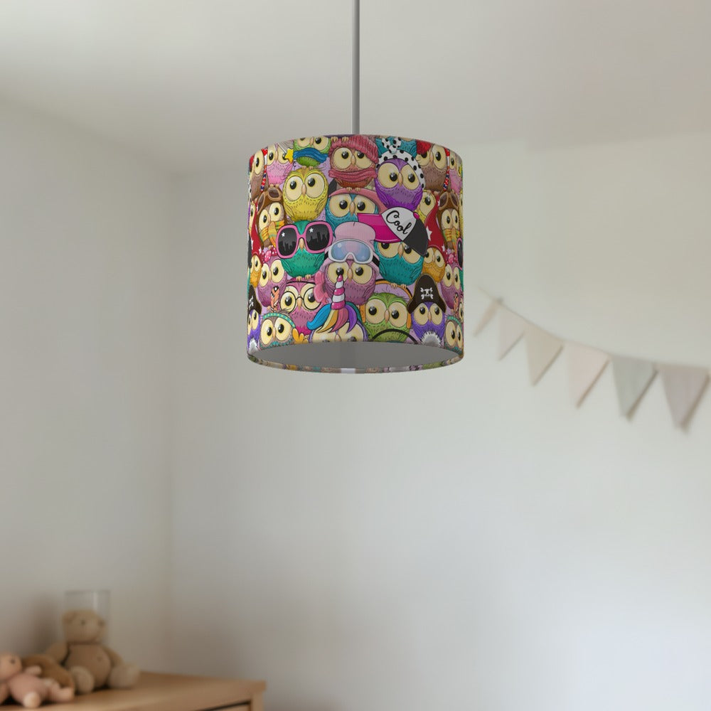 Colorful Owl Cartoon lampshade