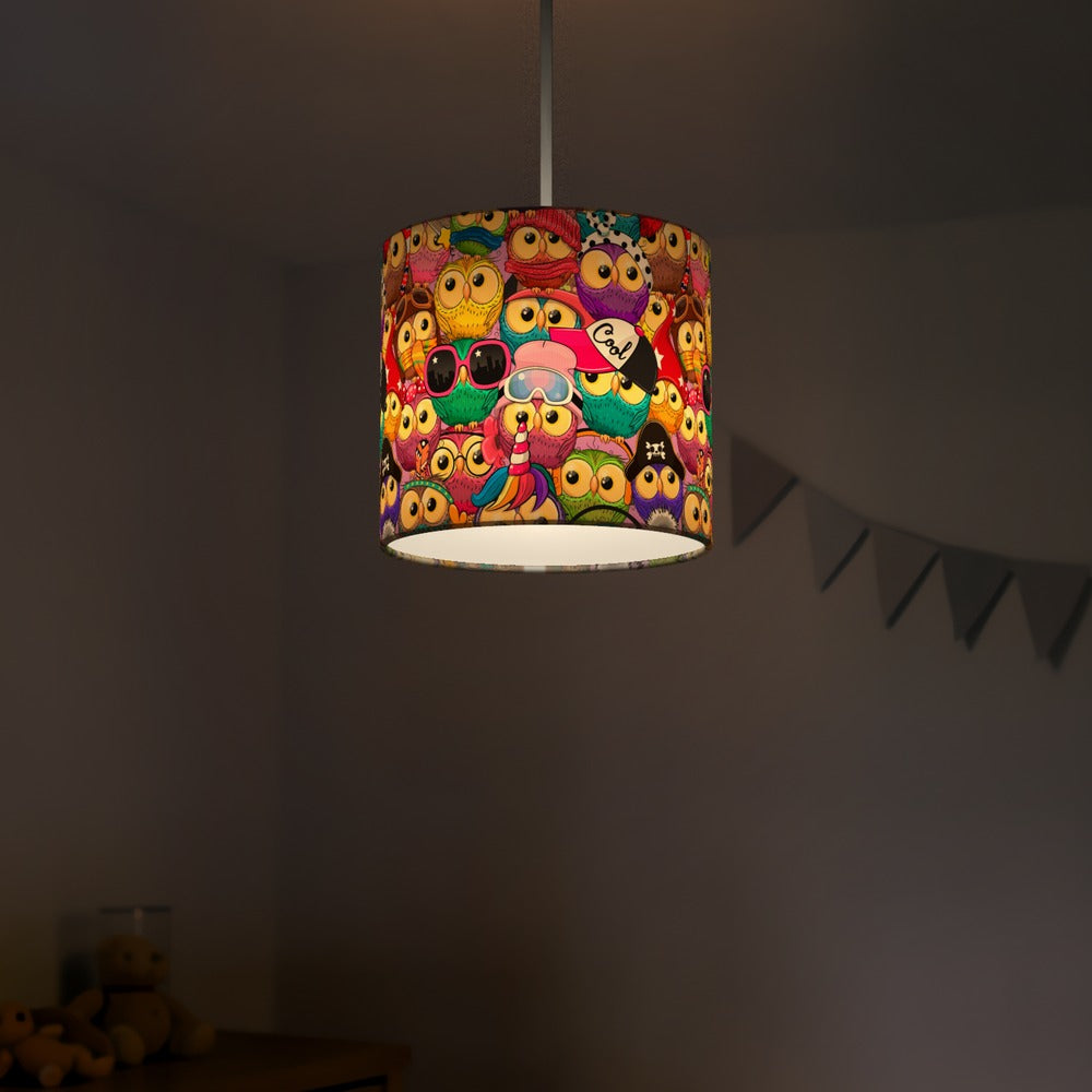 Colorful Owl Cartoon lampshade