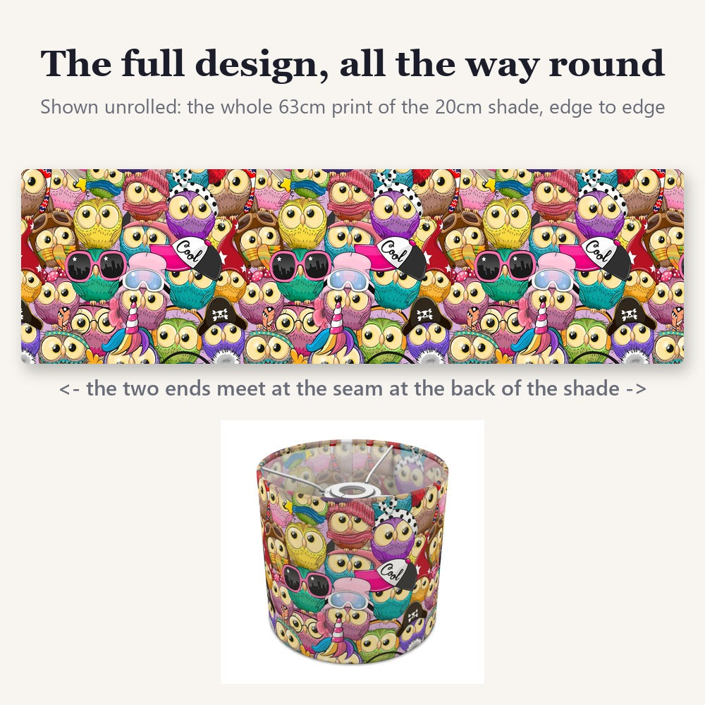Colorful Owl Cartoon lampshade