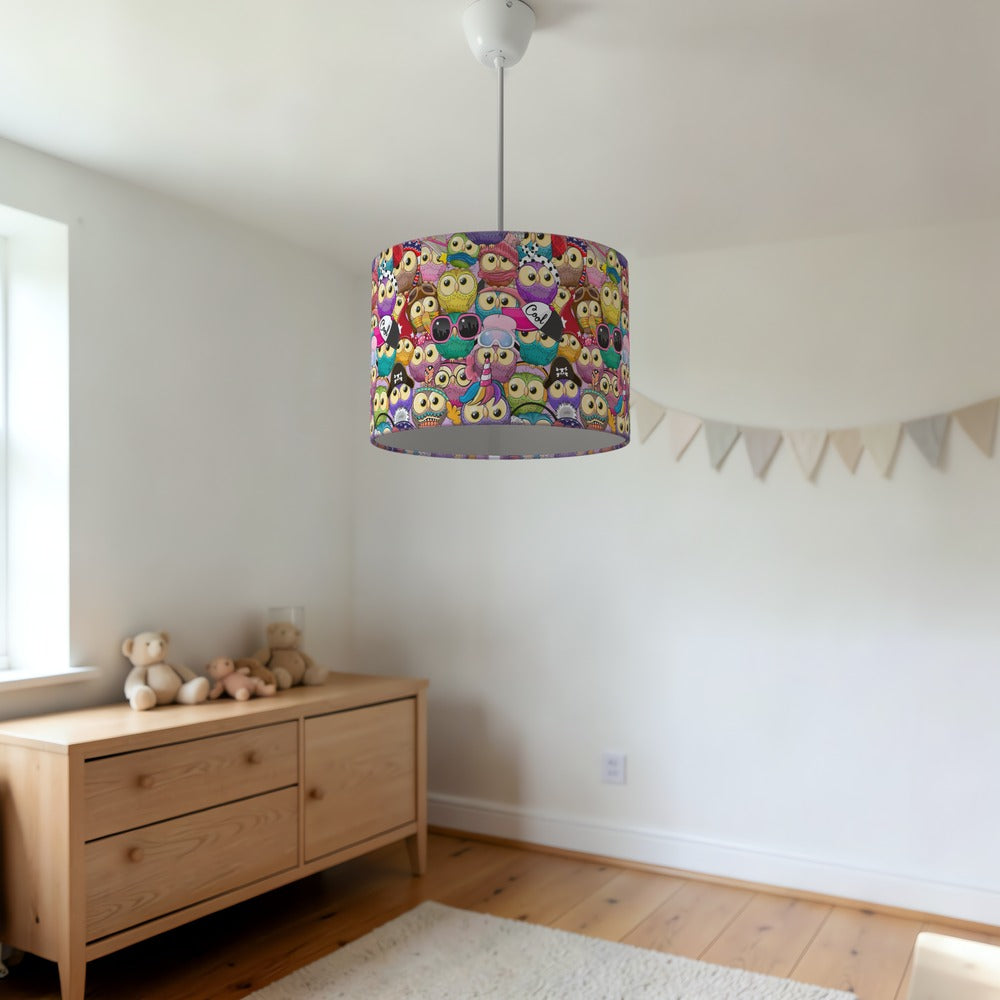 Colorful Owl Cartoon lampshade