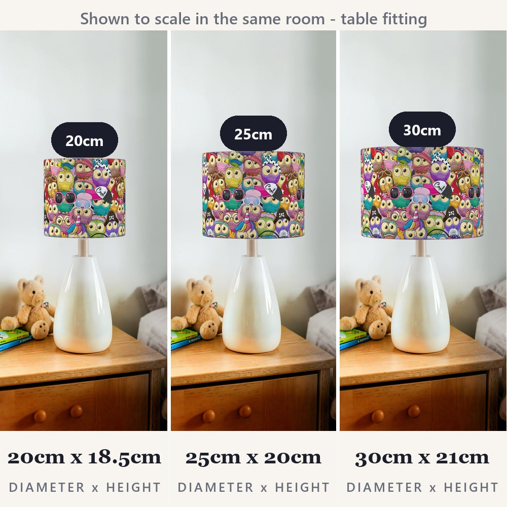 Colorful Owl Cartoon lampshade