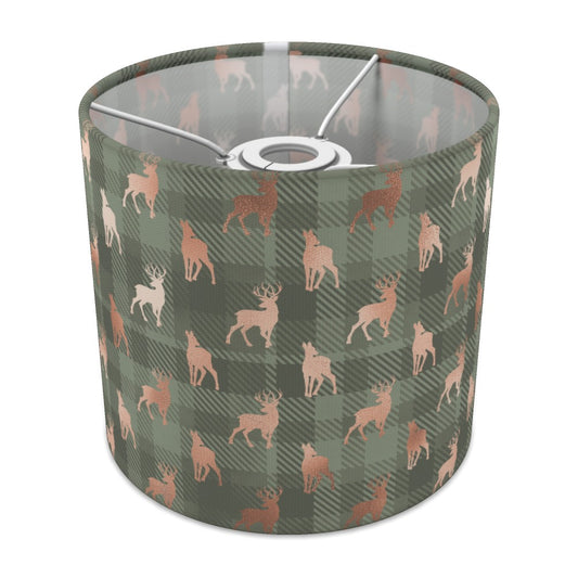 Green Plaid Gold Deer Pattern lampshade - 20cm Ceiling