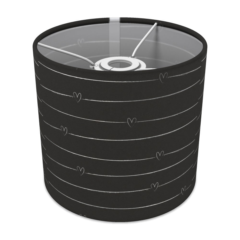 Black Heart Stripes lampshade - 20cm Ceiling