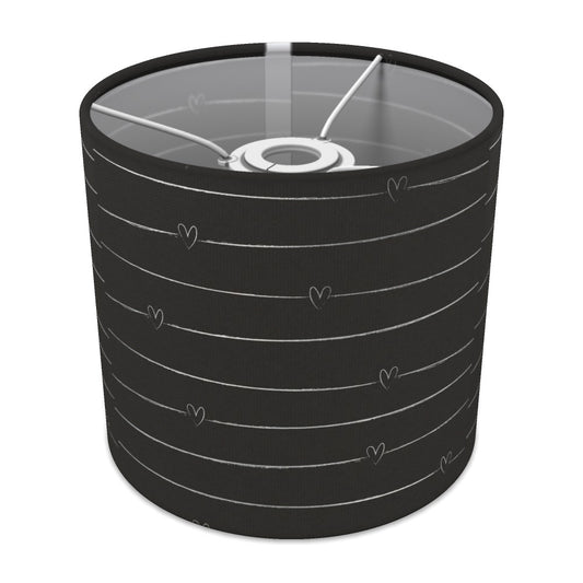Black Heart Stripes lampshade - 20cm Ceiling