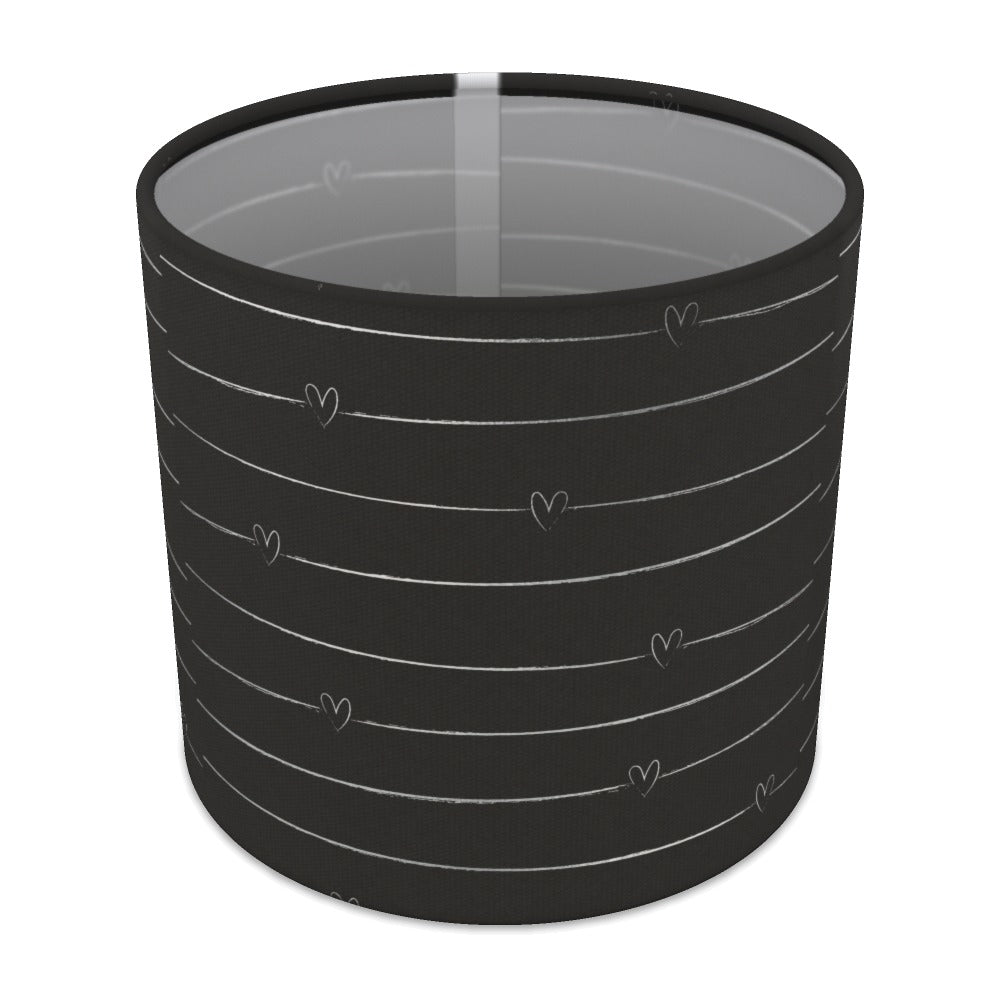 Black Heart Stripes lampshade - 20cm Table