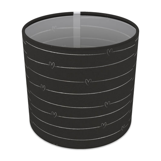 Black Heart Stripes lampshade - 20cm Table