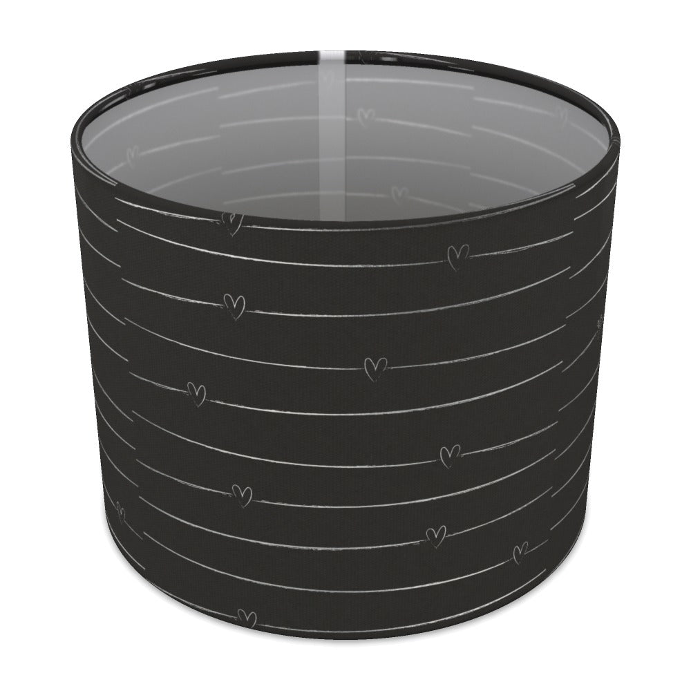 Black Heart Stripes lampshade - 25cm Table