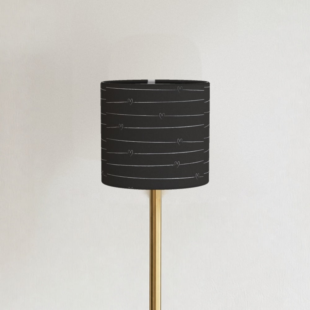 Black Heart Stripes lampshade