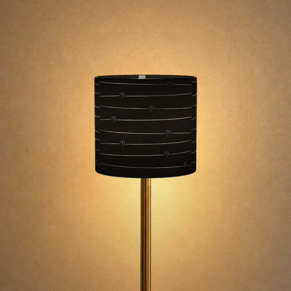Black Heart Stripes lampshade