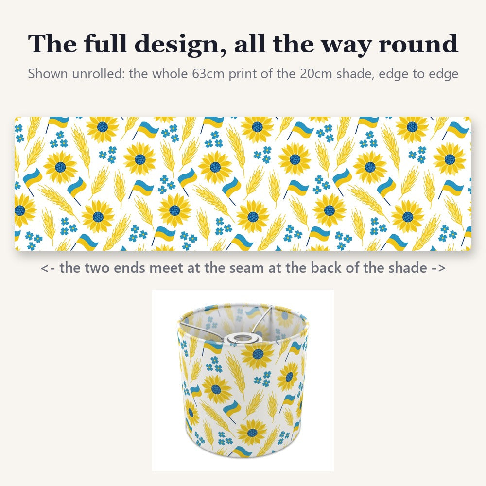 Sunflower Ukrainian Flag lampshade