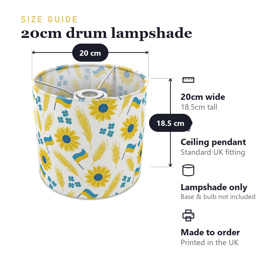 Sunflower Ukrainian Flag lampshade