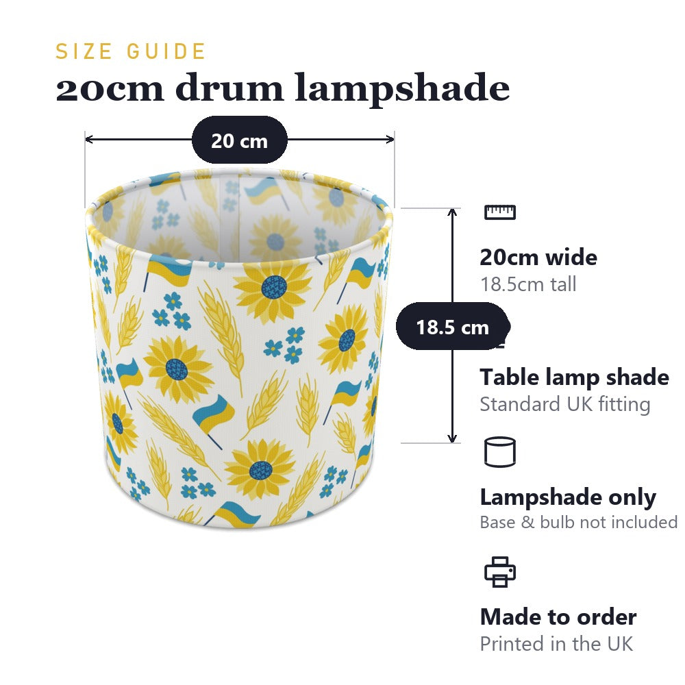 Sunflower Ukrainian Flag lampshade