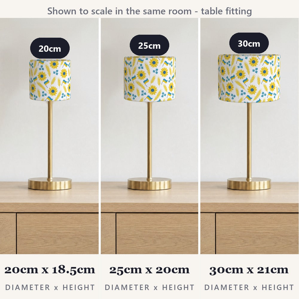 Sunflower Ukrainian Flag lampshade