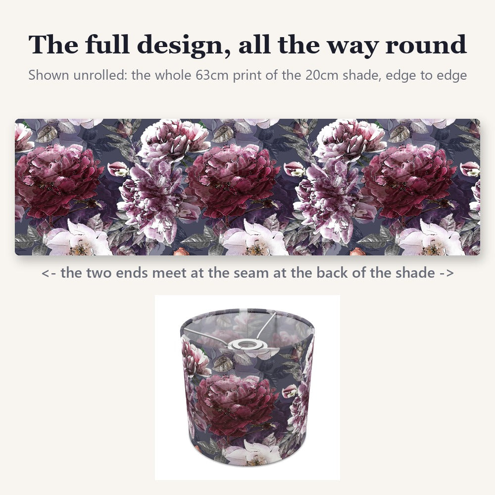 Elegant Dark Floral lampshade