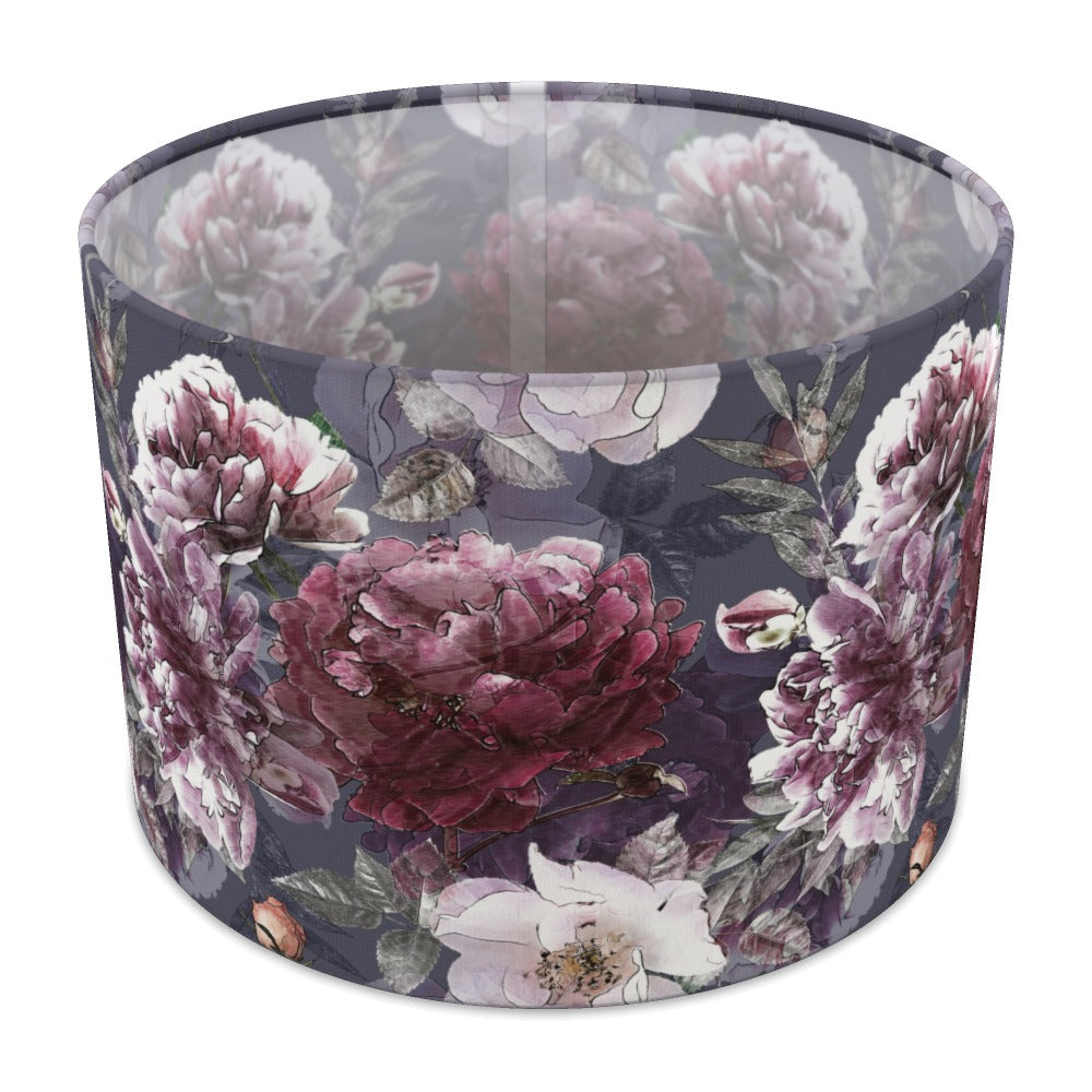 Elegant Dark Floral lampshade - 30cm Table