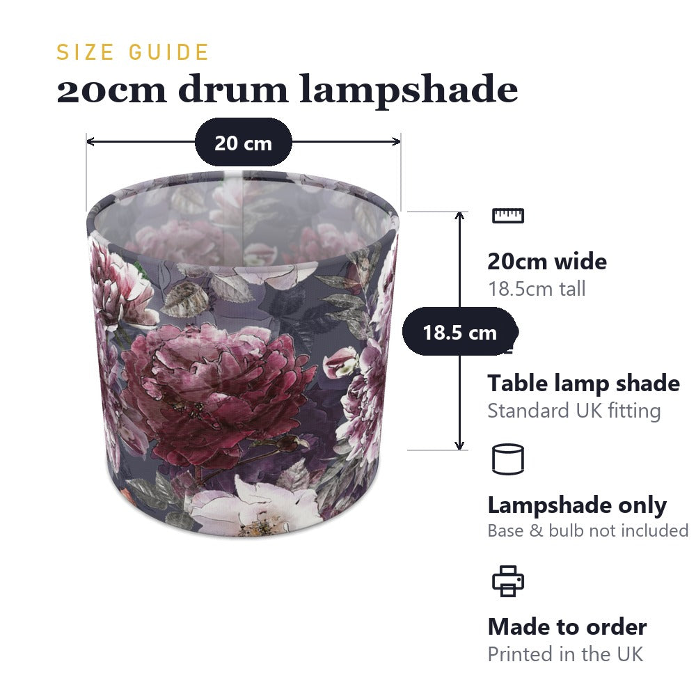 Elegant Dark Floral lampshade