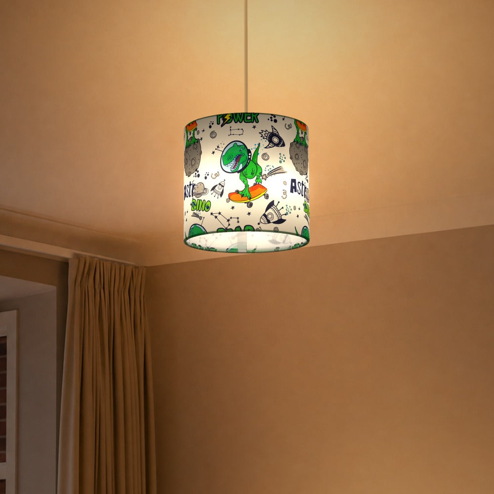 Dinosaur Skateboard Adventure lampshade