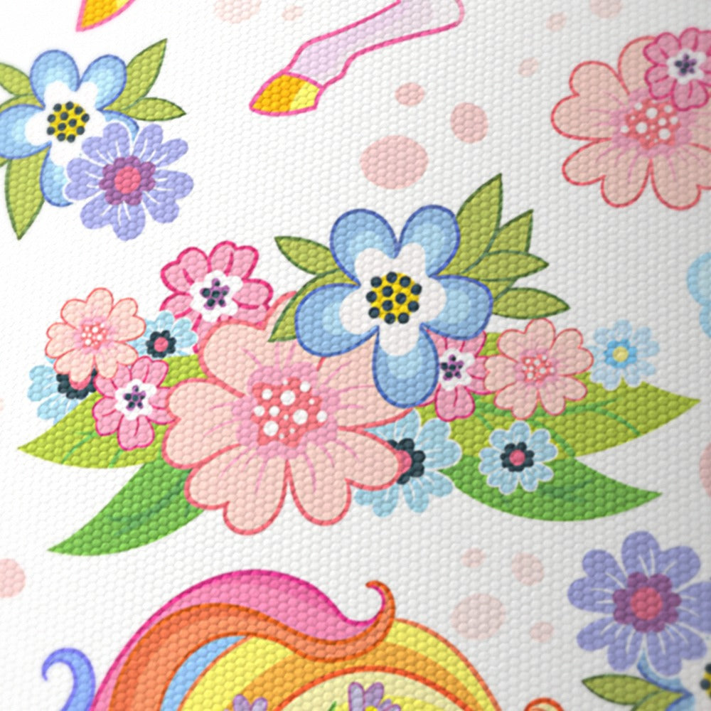 Colorful Unicorn and Flowers lampshade