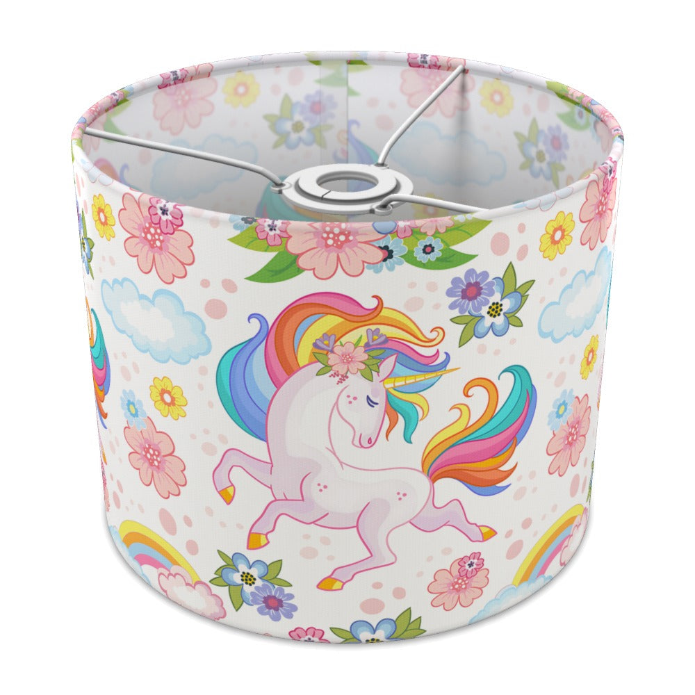 Colorful Unicorn and Flowers lampshade - 25cm Ceiling