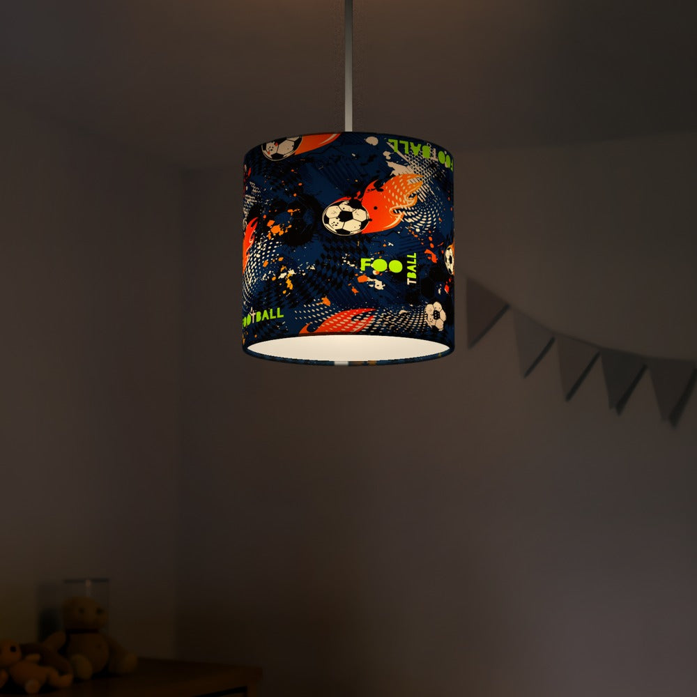 Blue Soccer Sports Theme lampshade