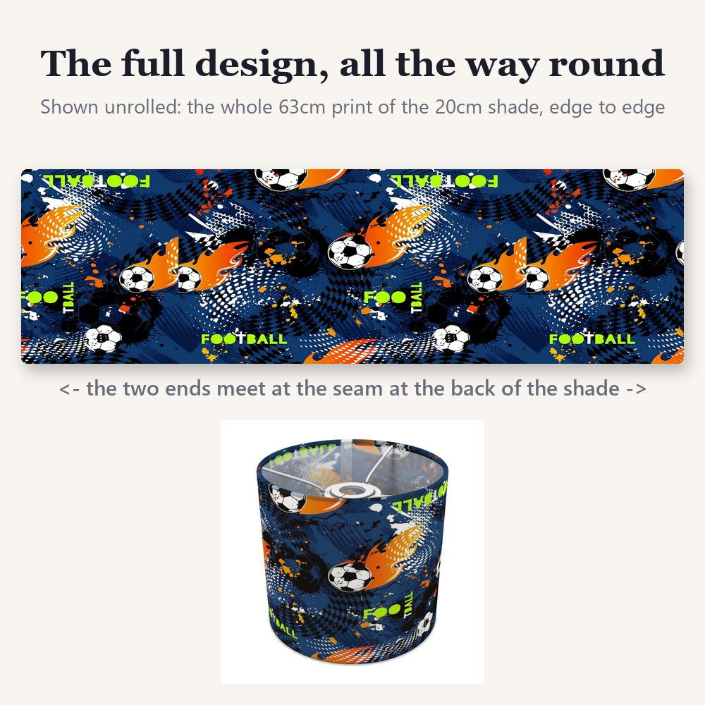 Blue Soccer Sports Theme lampshade