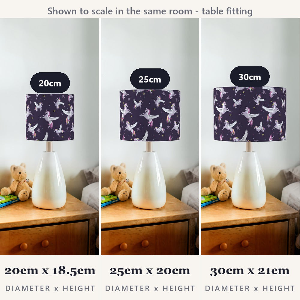 Magical Unicorn Space Theme lampshade