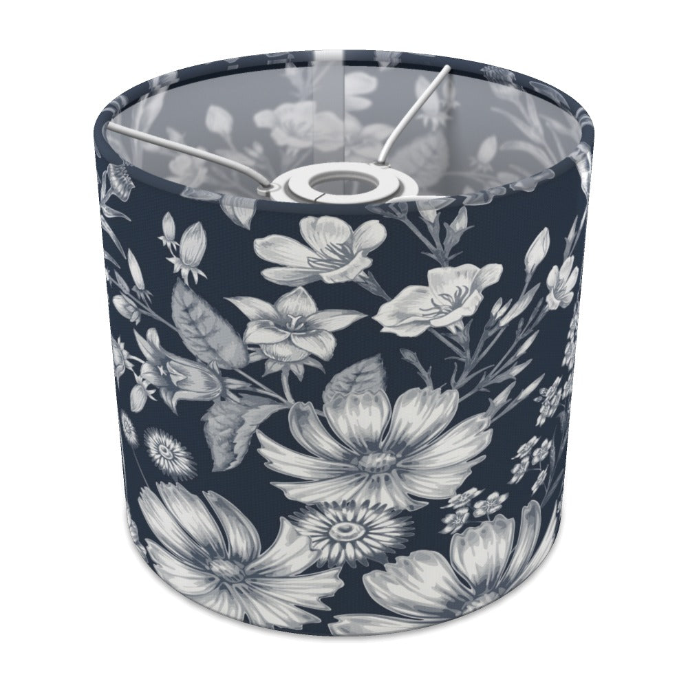 Navy Floral Pattern lampshade - 20cm Ceiling