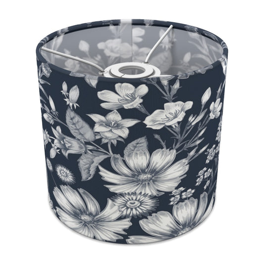 Navy Floral Pattern lampshade - 20cm Ceiling