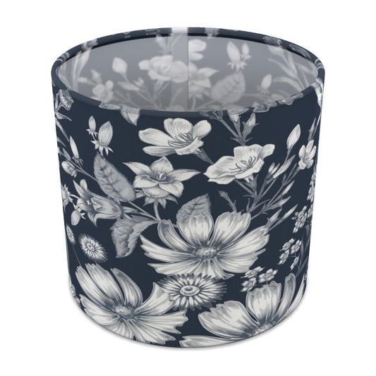 Navy Floral Pattern lampshade - 20cm Table