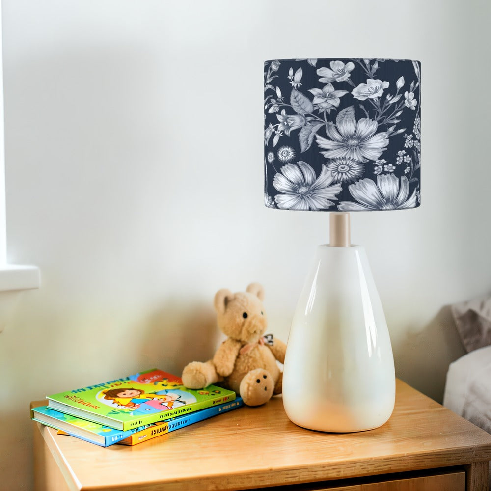 Navy Floral Pattern lampshade