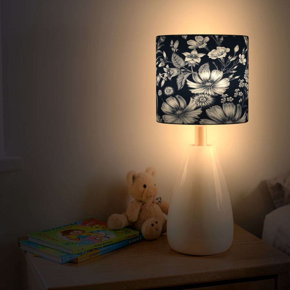 Navy Floral Pattern lampshade