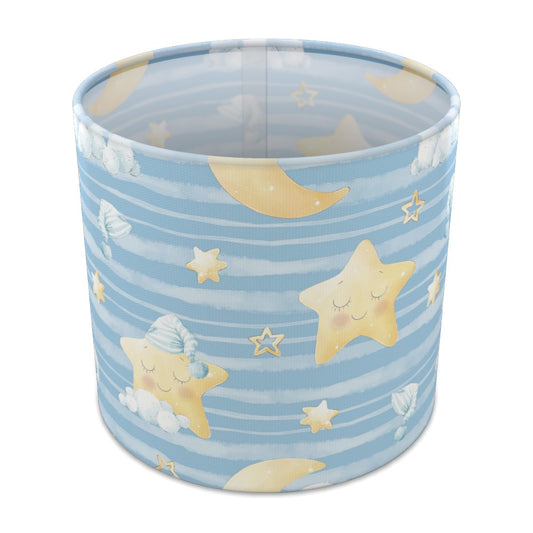Blue Star and Moon Pattern lampshade - 20cm Table