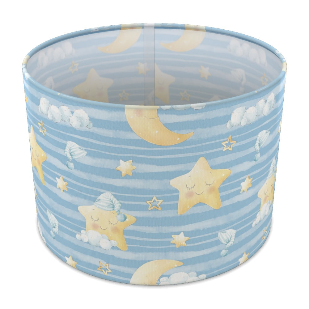 Blue Star and Moon Pattern lampshade - 30cm Table