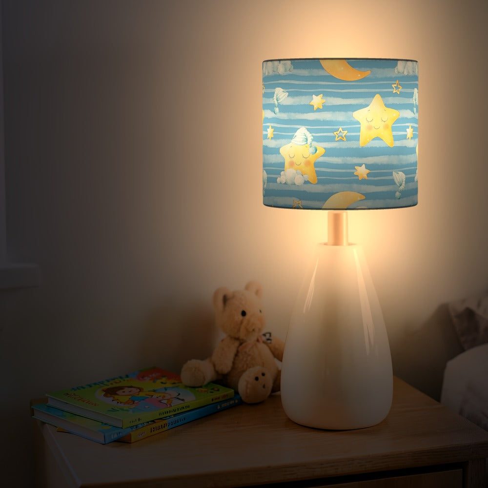 Blue Star and Moon Pattern lampshade