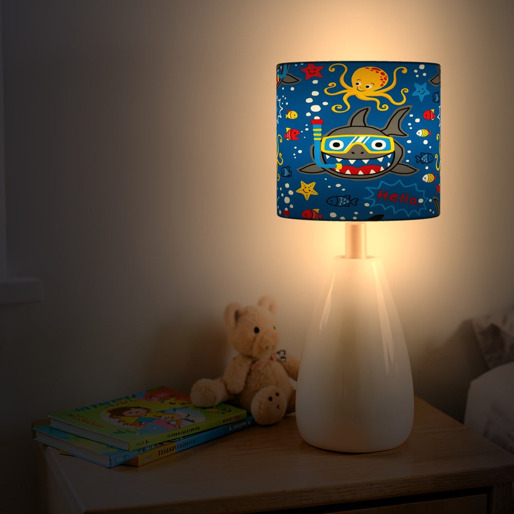 Blue Ocean Adventure Shark lampshade