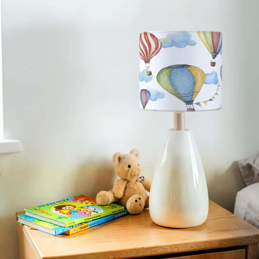 Colorful Hot Air Balloon and Clouds lampshade