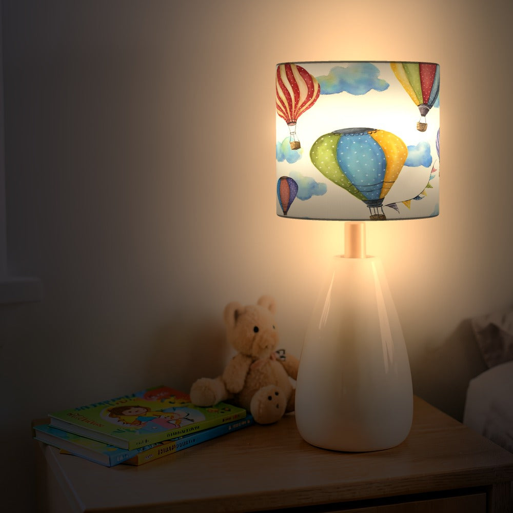Colorful Hot Air Balloon and Clouds lampshade