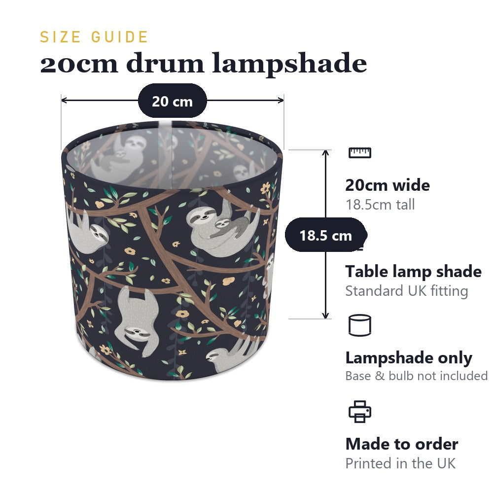 Charming Sloth Jungle lampshade