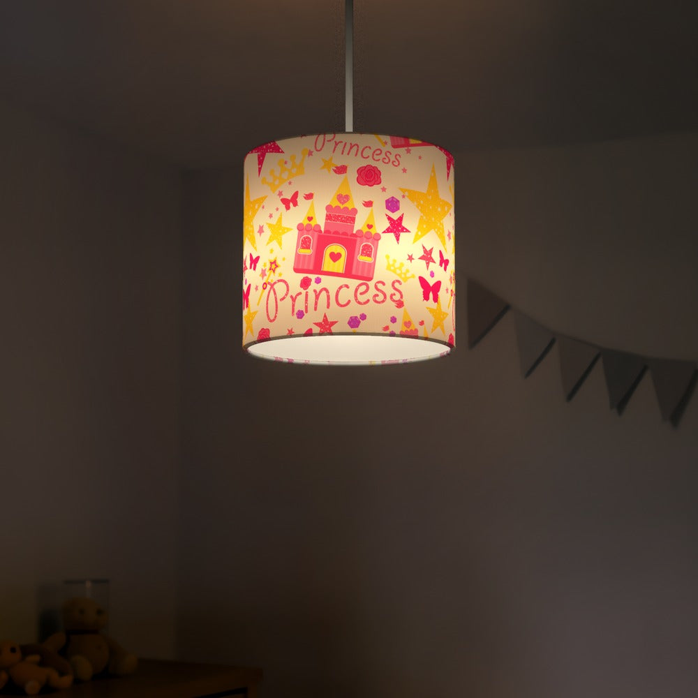 Pink Princess Castle lampshade