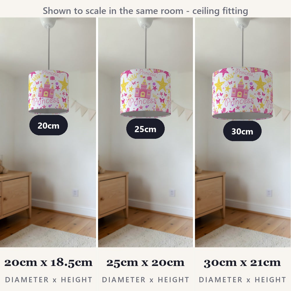 Pink Princess Castle lampshade