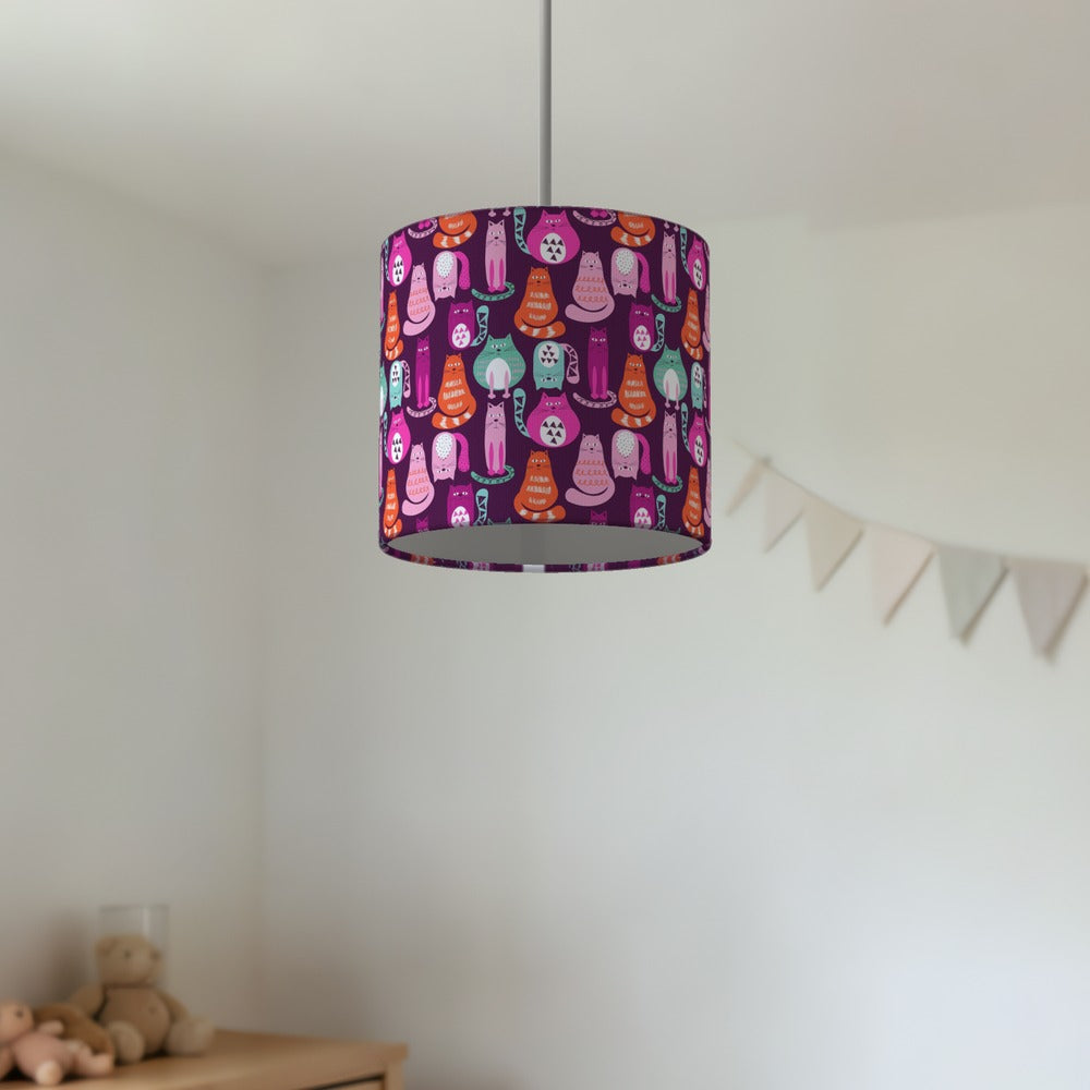 Whimsical Cats lampshade