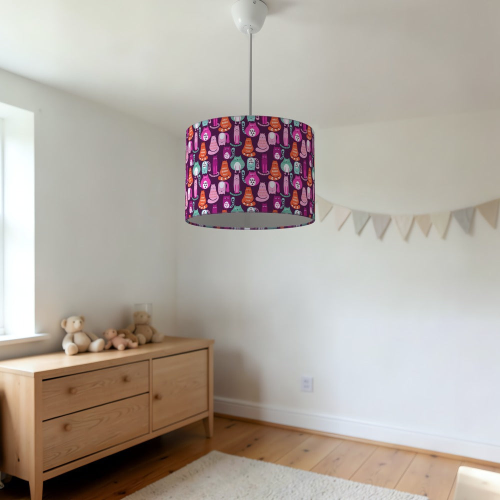 Whimsical Cats lampshade